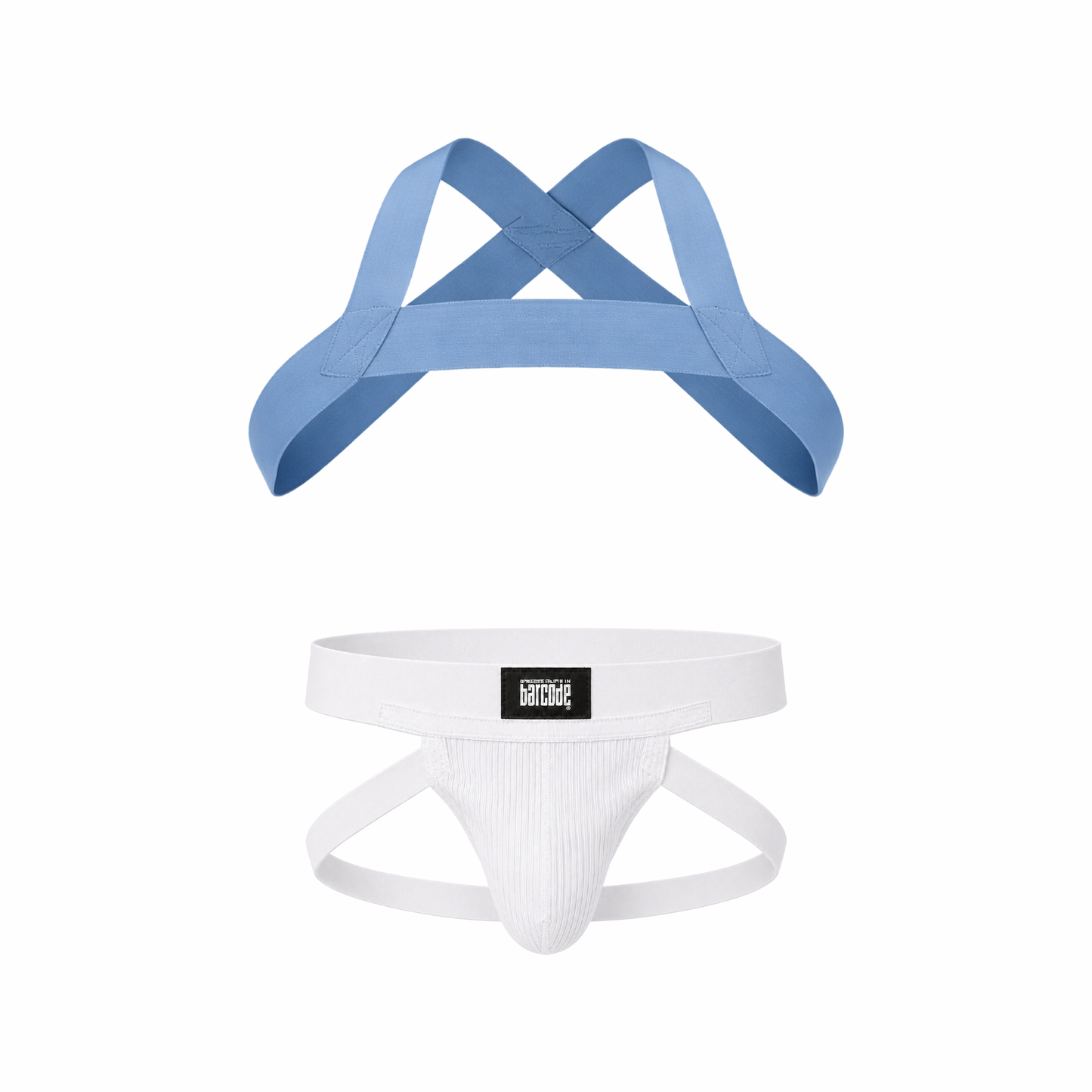 Barcode Berlin Multipack 1x Anton Jock White + 1x Harness Matt Pop Bluebeige