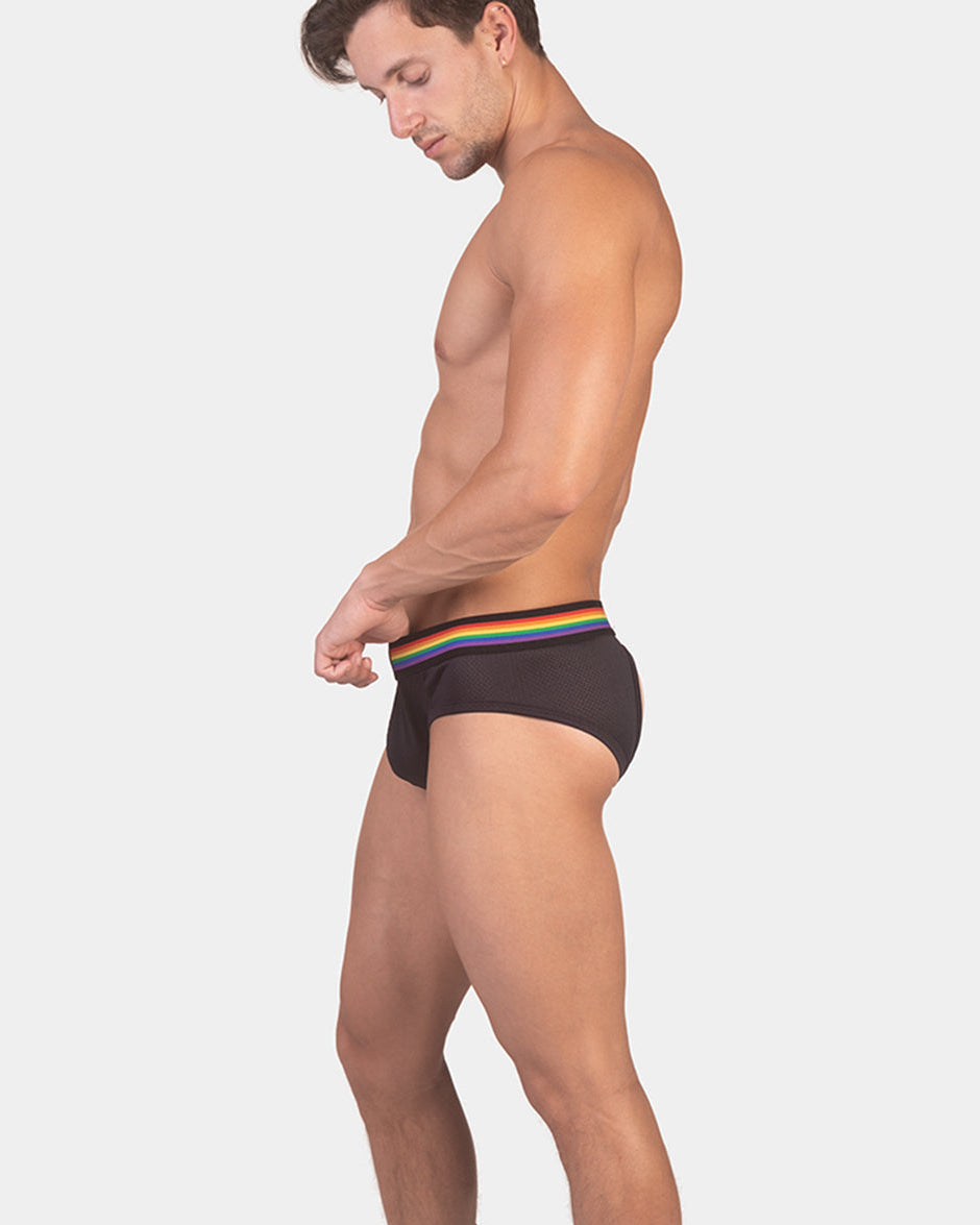 Barcode Berlin Multipack Backless Brief Pride Black + Pride Harness